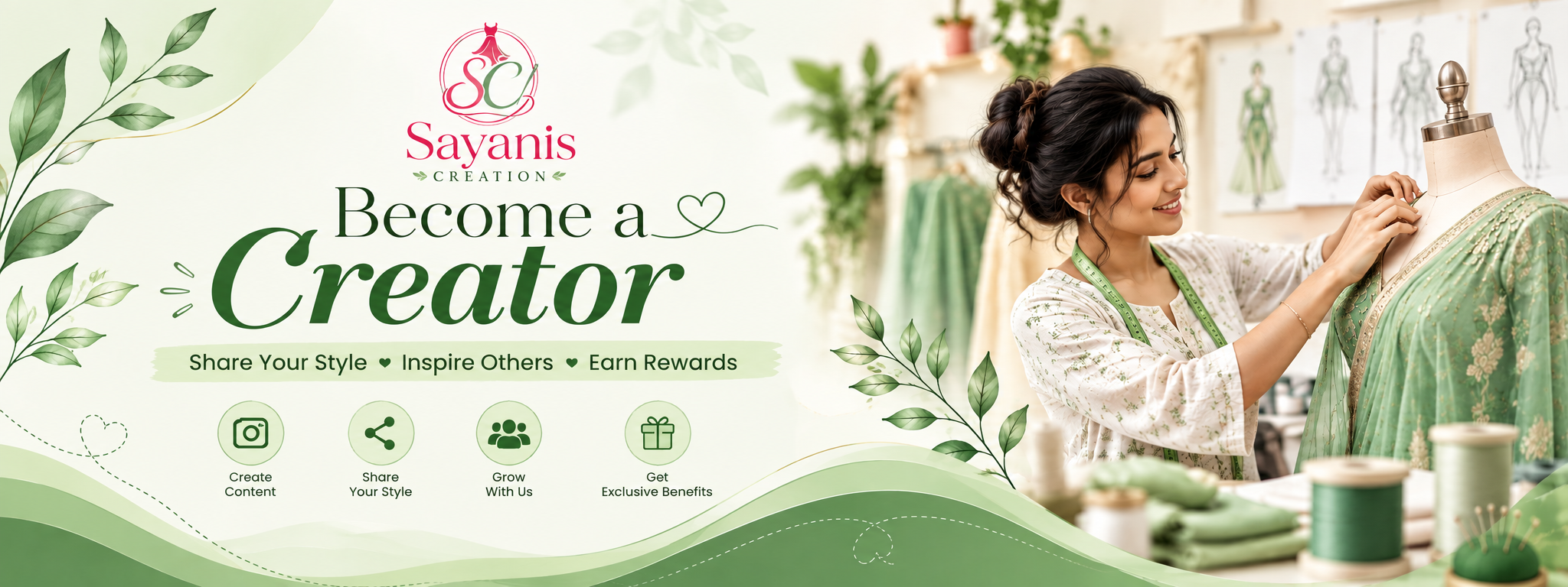 Become a Sayani's Creation Creator Banner
